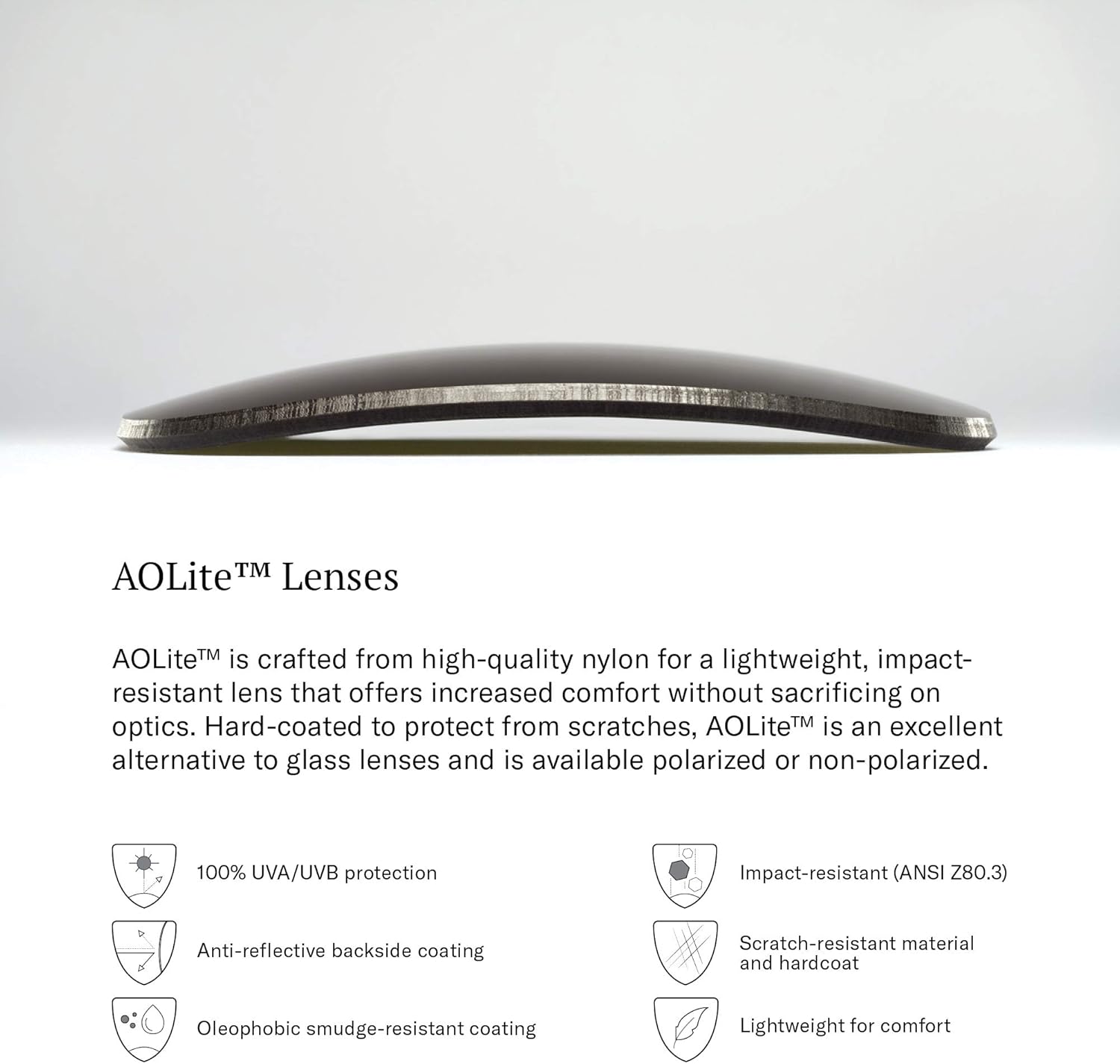 AO Gafas de sol Airman – Lentes de nailon AOLite