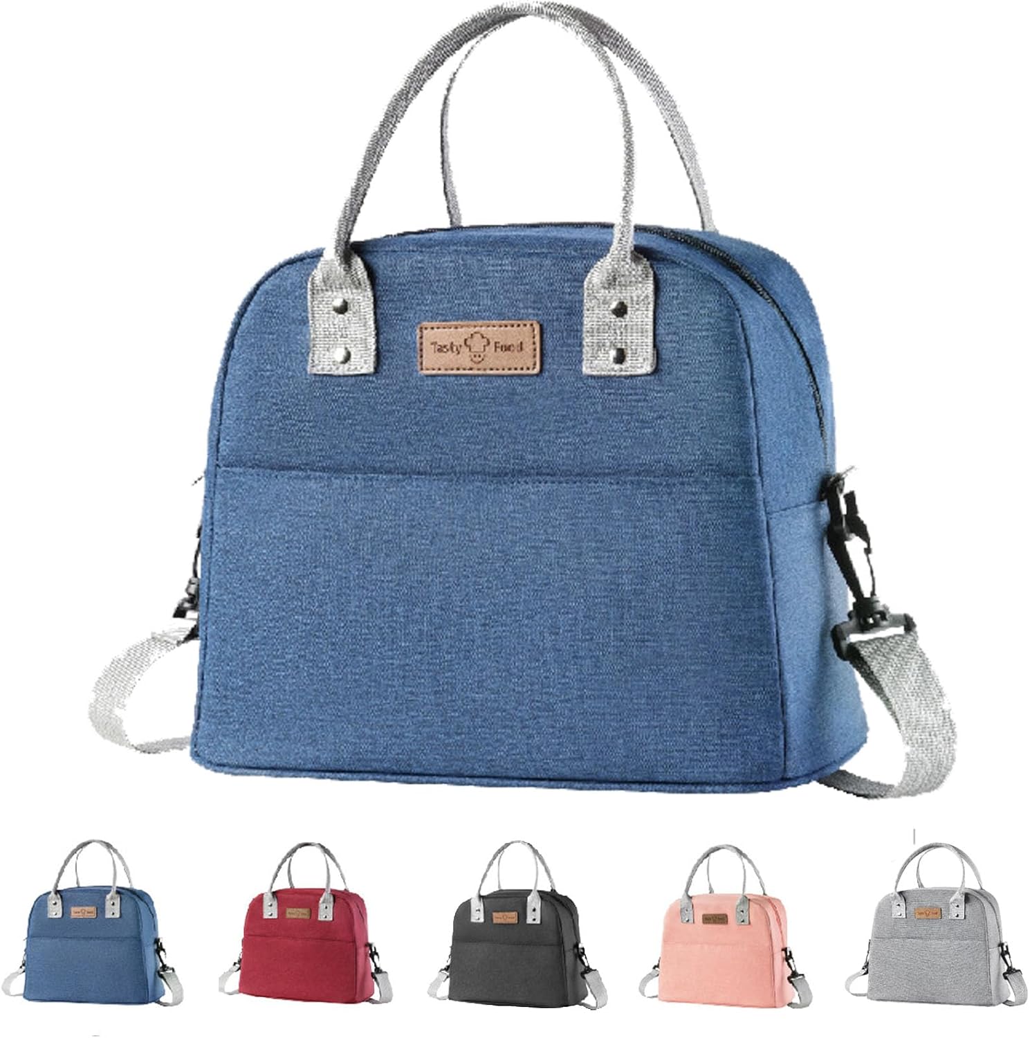 Lonchera térmica para mujeres y hombres, bolsa de almuerzo grande reutilizable con cinturón de hombro ajustable, bolsa térmica portátil para el