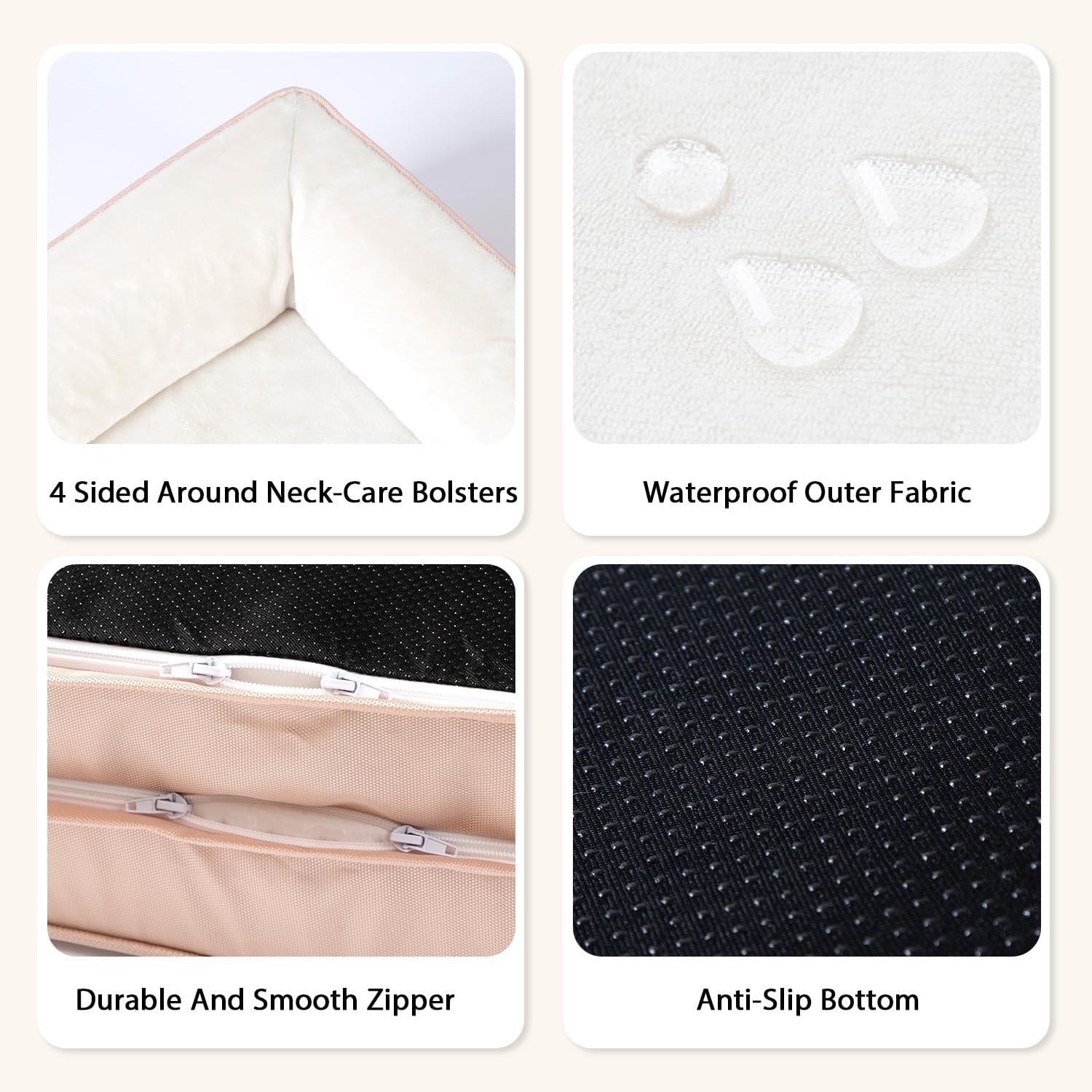 Cama ortopédica para perros grandes, sofá de espuma para perros con funda impermeable extraíble lavable, parte inferior antideslizante, soporte