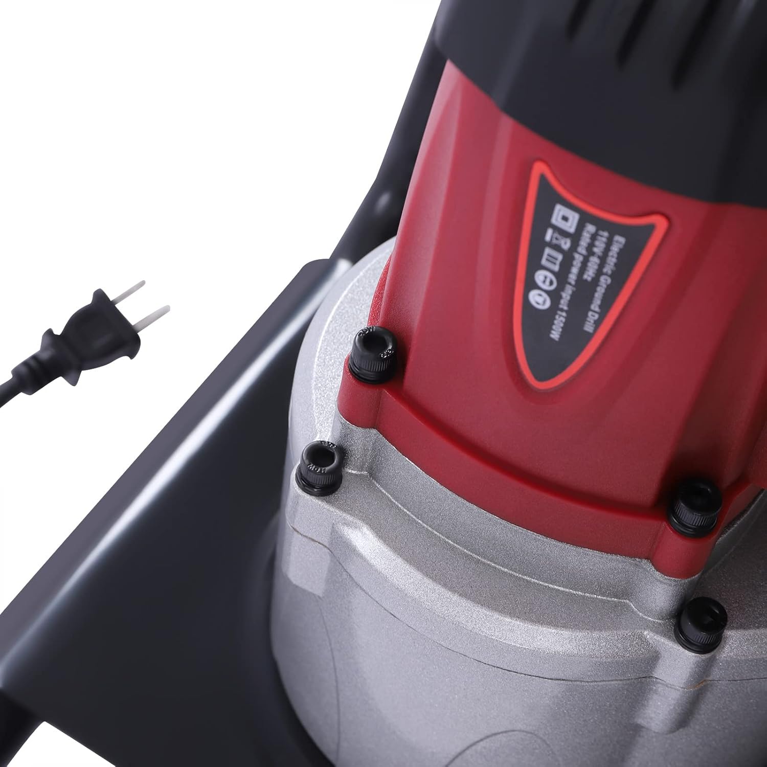 ZERNEIL Máquina eléctrica de 1500 W, perforadora de taladro ajustable de tierra de jardín de 1.6 HP con broca de 4 pulgadas, herramienta de jardín