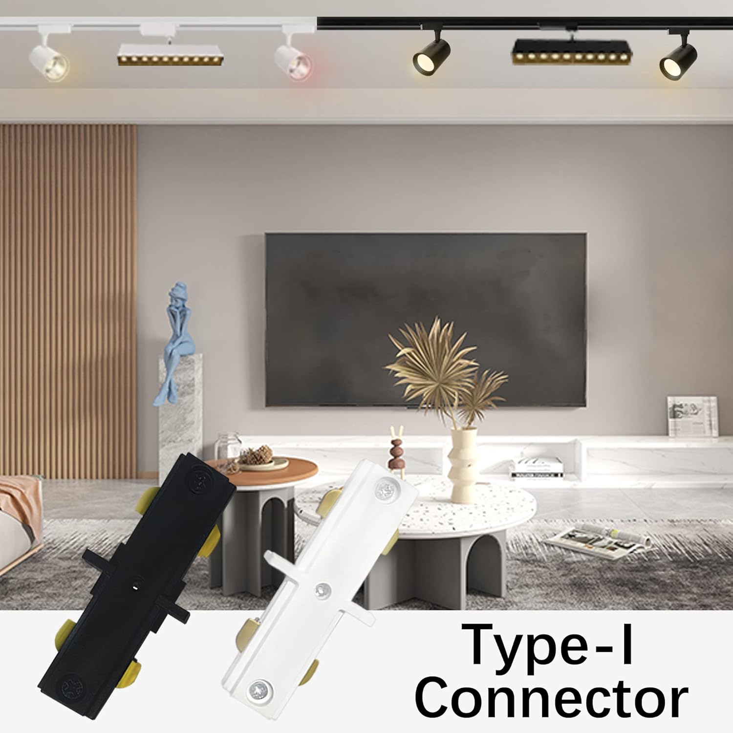 H Track I Conector H Tipo Circuito único 3-Wire-1 Kit de iluminación de pista para H Track System Accesorios de iluminación de pista 110V