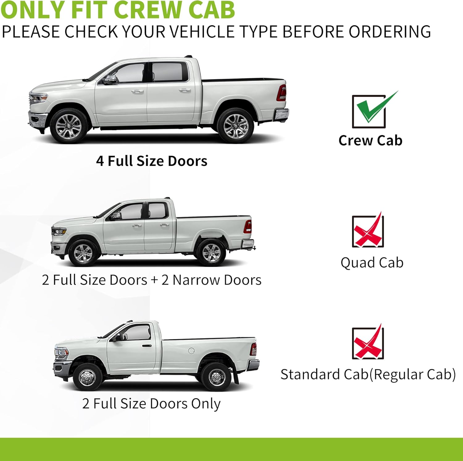 AUTOSAVER88 Estribos de paso lateral Nerf Bar compatible con Dodge Ram 1500 Crew Cab 2019-2023 Nuevo estilo de carrocería (no compatible con 2500