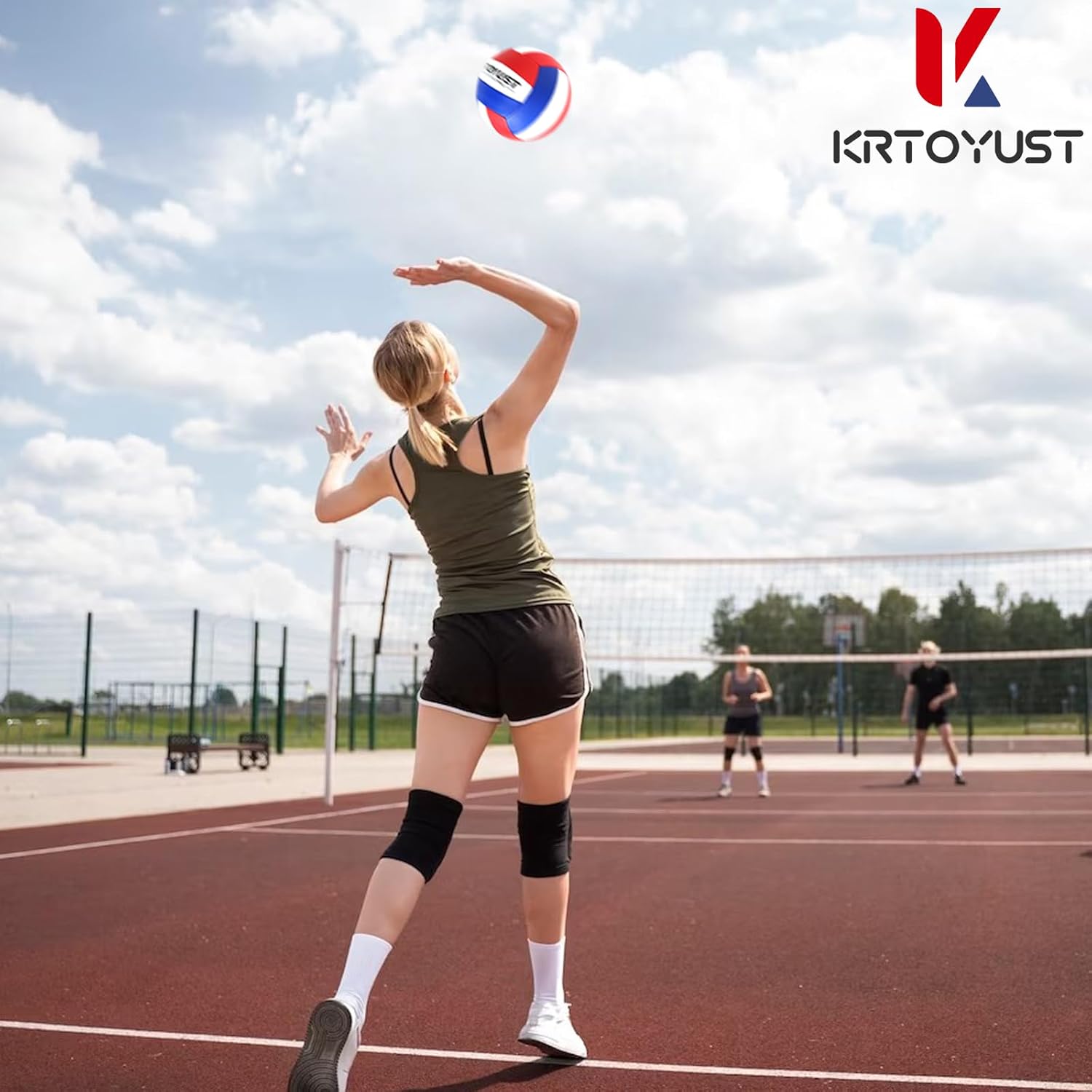 KRTOYUST Voleibol, pelota de voleibol oficial de tamaño 5, voleibol compuesto de alto rendimiento para playa en interiores y exteriores, voleibol de