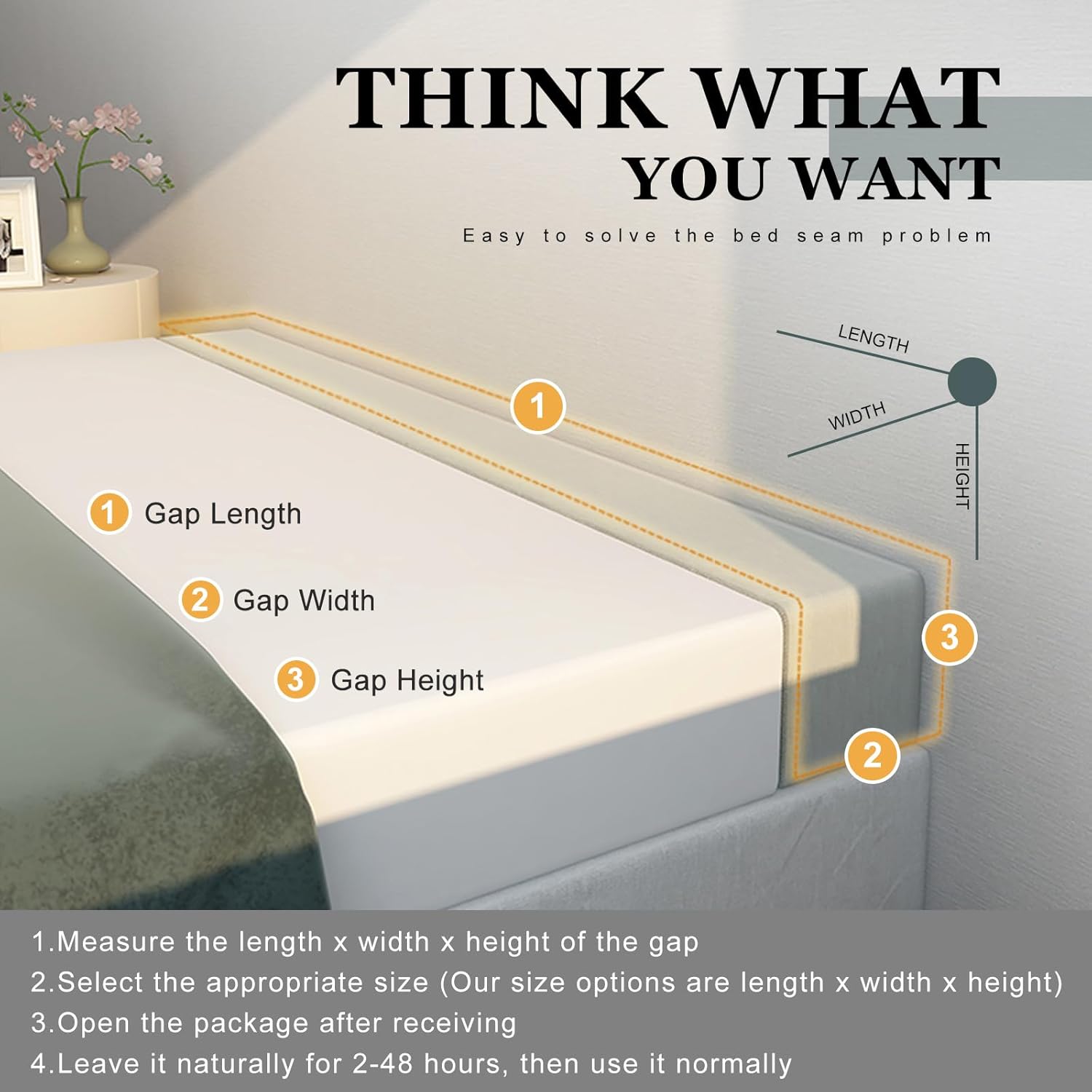 WUIOYNF Relleno de espacio para cama, extensor de colchón para cama matrimonialindividualQueenCal KingKing, almohada de cabecera entre cabecero y