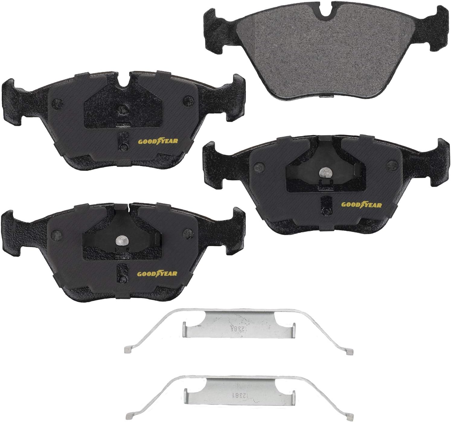 Goodyear Frenos GYD394  Pastillas de freno delanteras semimetálicas premium para Jaguar Vanden Plas 04-98, XJ12 96-95, XJ6 97-90, XJ8 1998, XJR