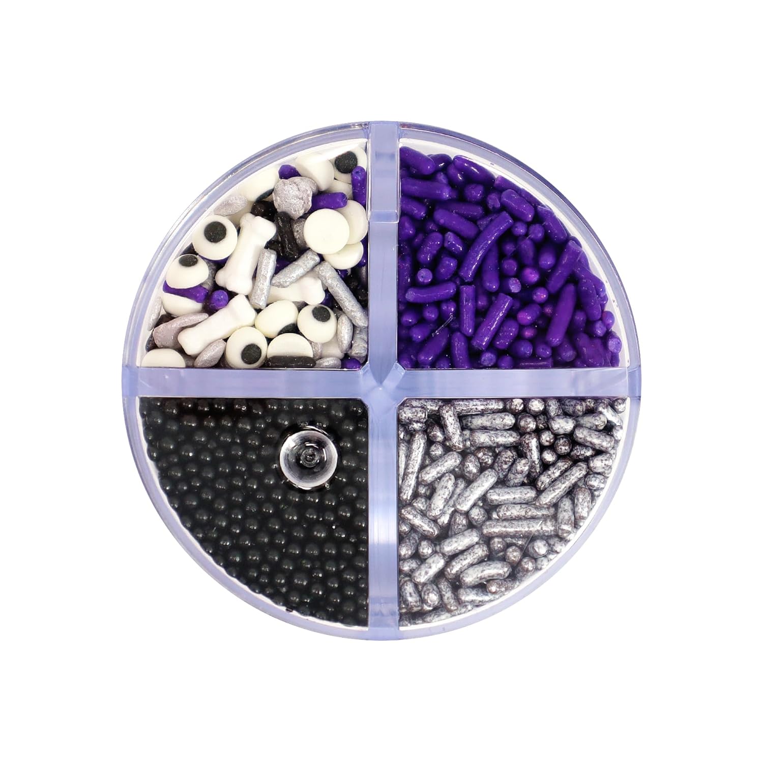 Mystic Sprinkles Surtido de 4 celdas de Halloween (Petite, Purple People Eater Sprinkle surtido)