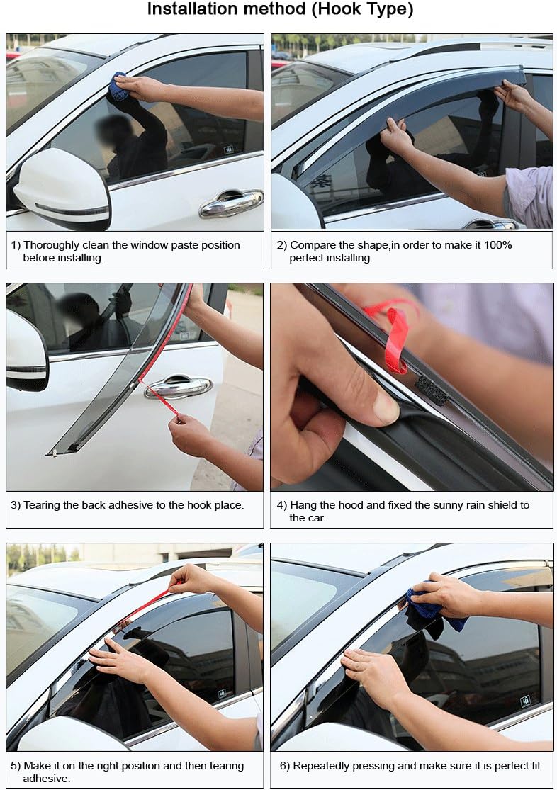 Deflectores de pantalla de ventilación para ventana, protectores de lluvia compatibles con Mercedes-Benz GLA 250GLA 35GLA 45 2021-2023, visera de