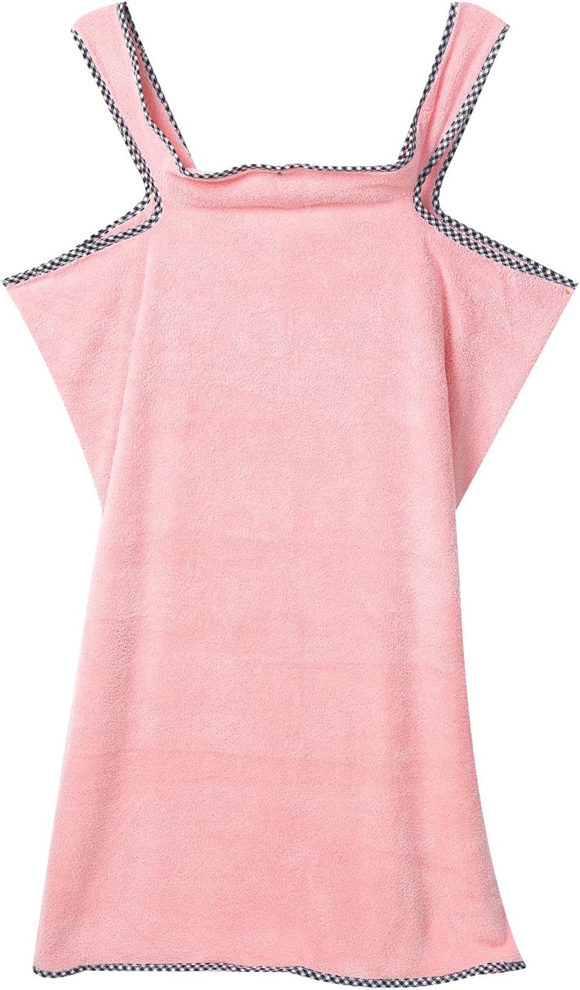 Albornoz de algodón para niños y niñas, toalla de baño de spa, toalla de baño, paño de rizo, bowknot para bañarse, cubrir el cuerpo