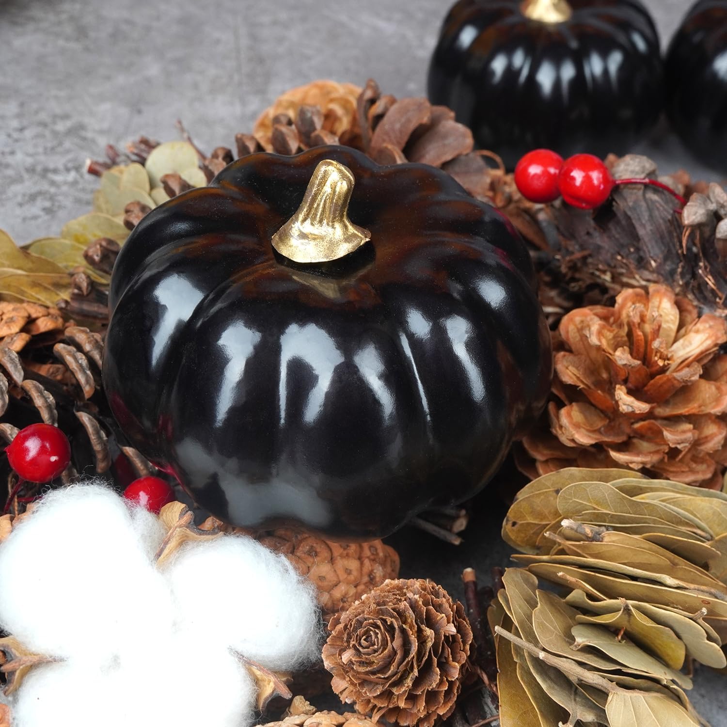 Artmag Calabazas artificiales a granel, 12 unidades de varios tamaños de cosecha, calabaza de espuma falsa para otoño, otoño, Halloween, fiesta en