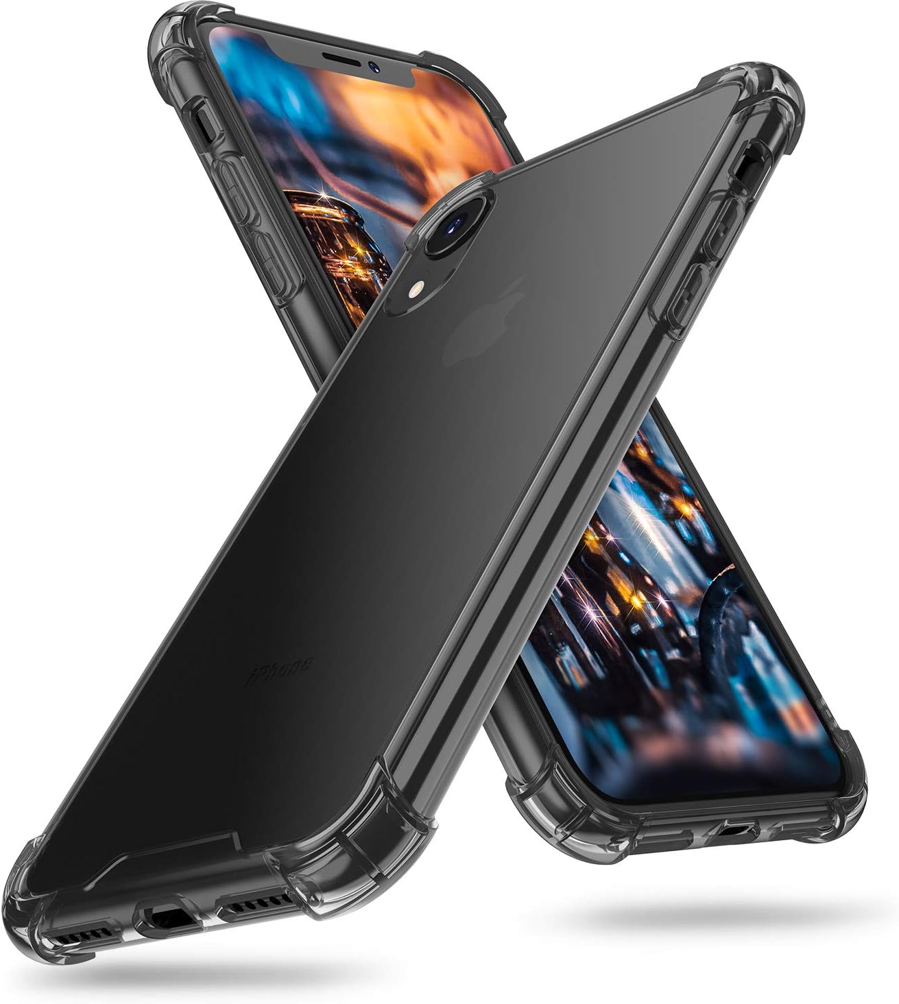 ORIbox Funda compatible con iPhone XR, funda translúcida mate y protector de pantalla de vidrio para iPhone 11, XR (6.1 pulgadas), protector de