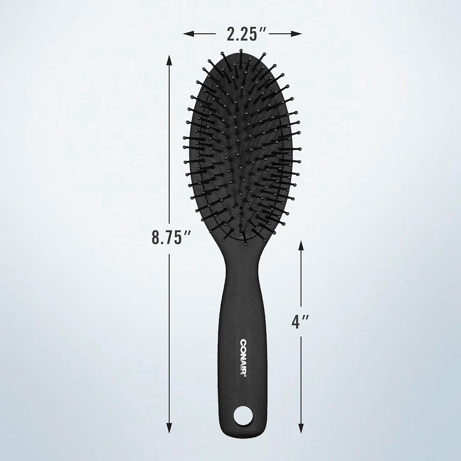Conair MAN Cepillo de pelo para hombre, cepillo de pelo para hombre para cepillado diario con cerdas de alambre y base de cojín, cepillo para todo