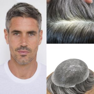 Sistema de cabello natural para hombre, tupé de piel ultrafina para hombres, no quirúrgico, súper delgado, polivinílico, todo en V, pieza de cabello Sistema de cabello natural para hombre, tupé de piel ultrafina para hombres, no quirúrgico, súper delgado, polivinílico, todo en V, pieza de cabello