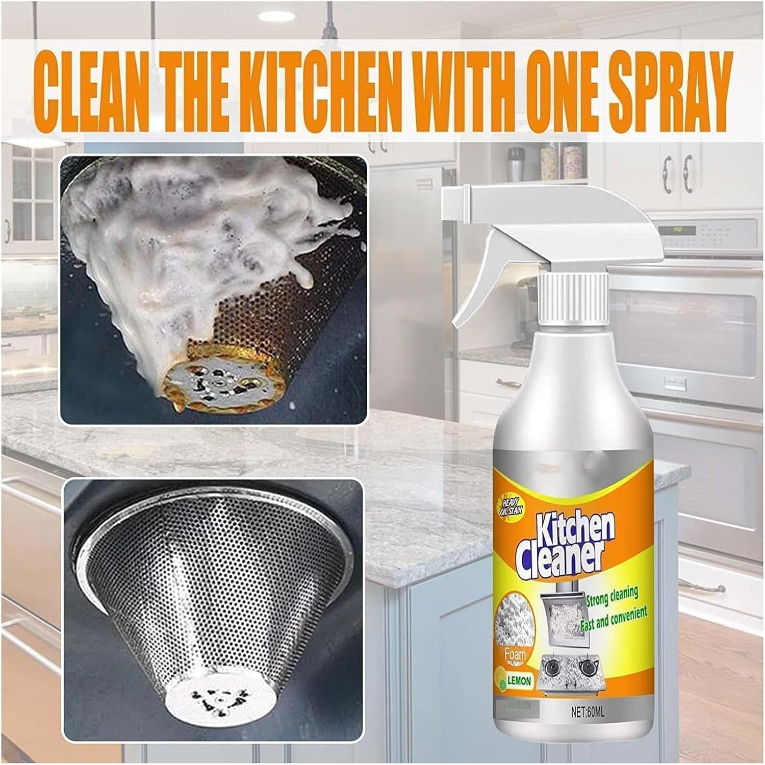 Limpiador de cocina Clean Sweep, limpiador de barrido limpio, limpiador de cocina Cleansweep, limpiador de cocina multiusos Cleansweep (1 unidad)