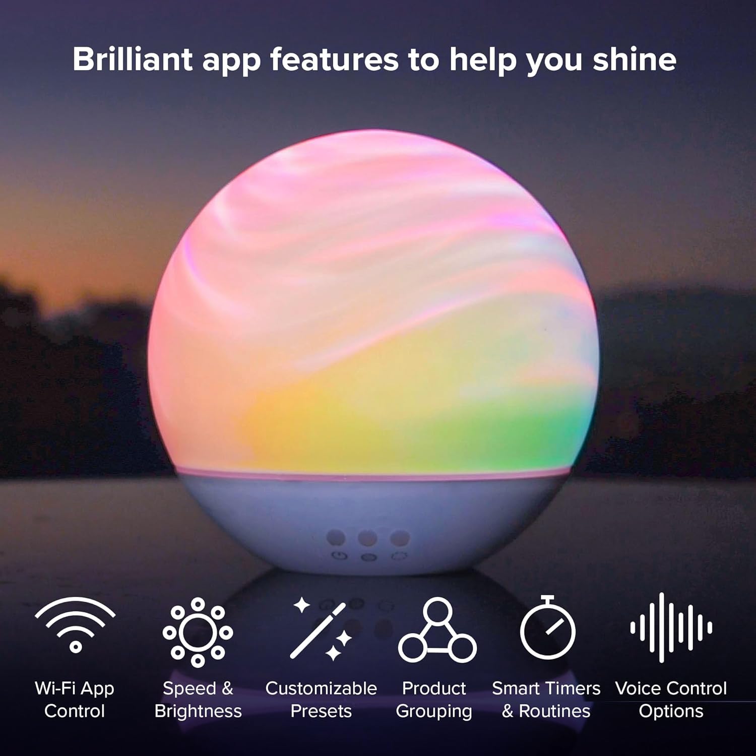 BlissLights H2Orb (IP67) x Oblivia – Paquete de proyector de nube para exteriores