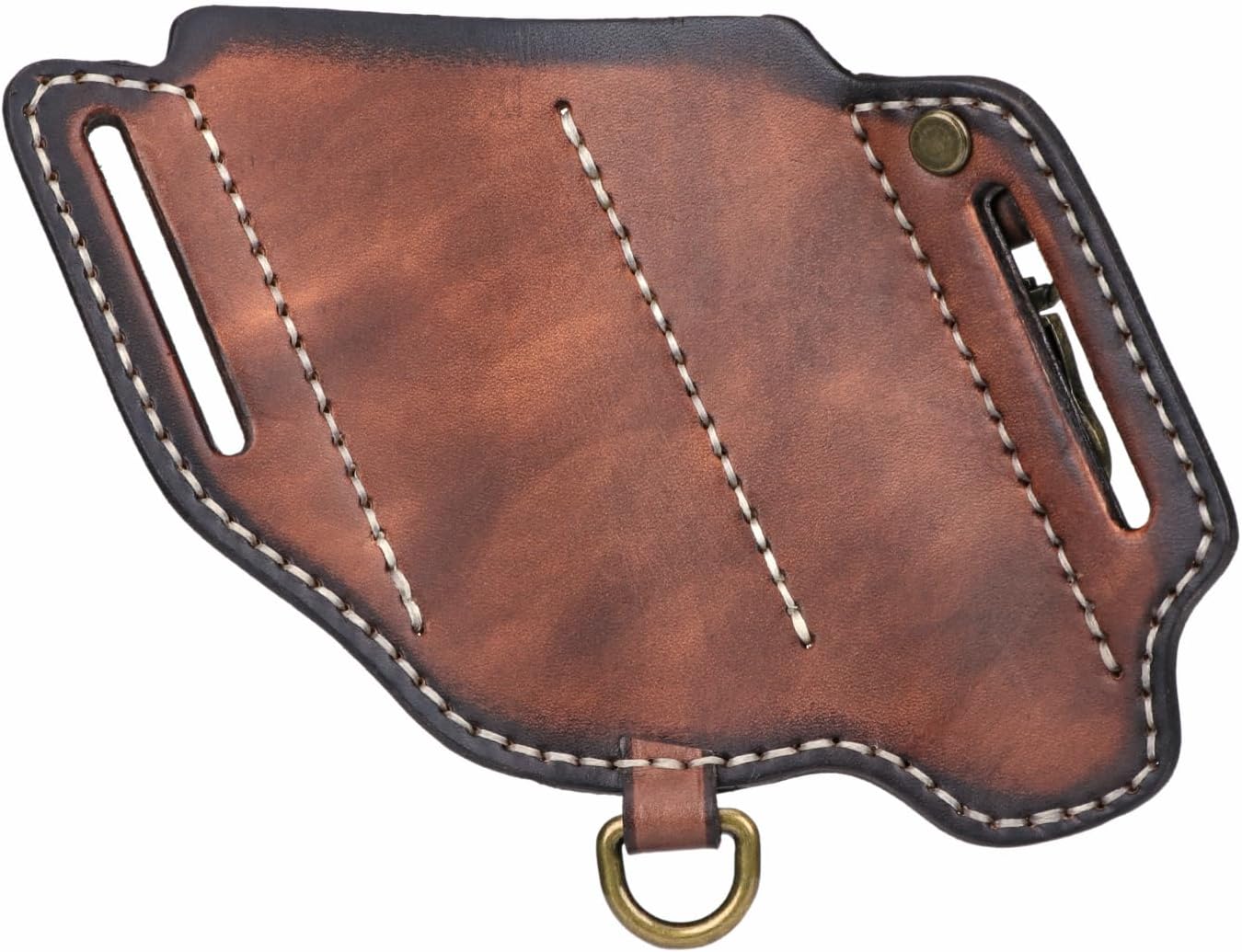 Tourbon Funda multiherramienta de cuero para cinturón compacto EDC bolsa organizador de bolsillo para hombres con funda de linterna soporte para