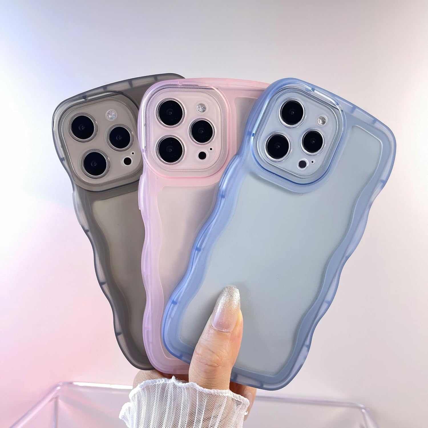 Funda transparente compatible con iPhone 13 Pro, bonita funda delgada de silicona suave, antiarañazos, a prueba de golpes, para mujeres y niñas,
