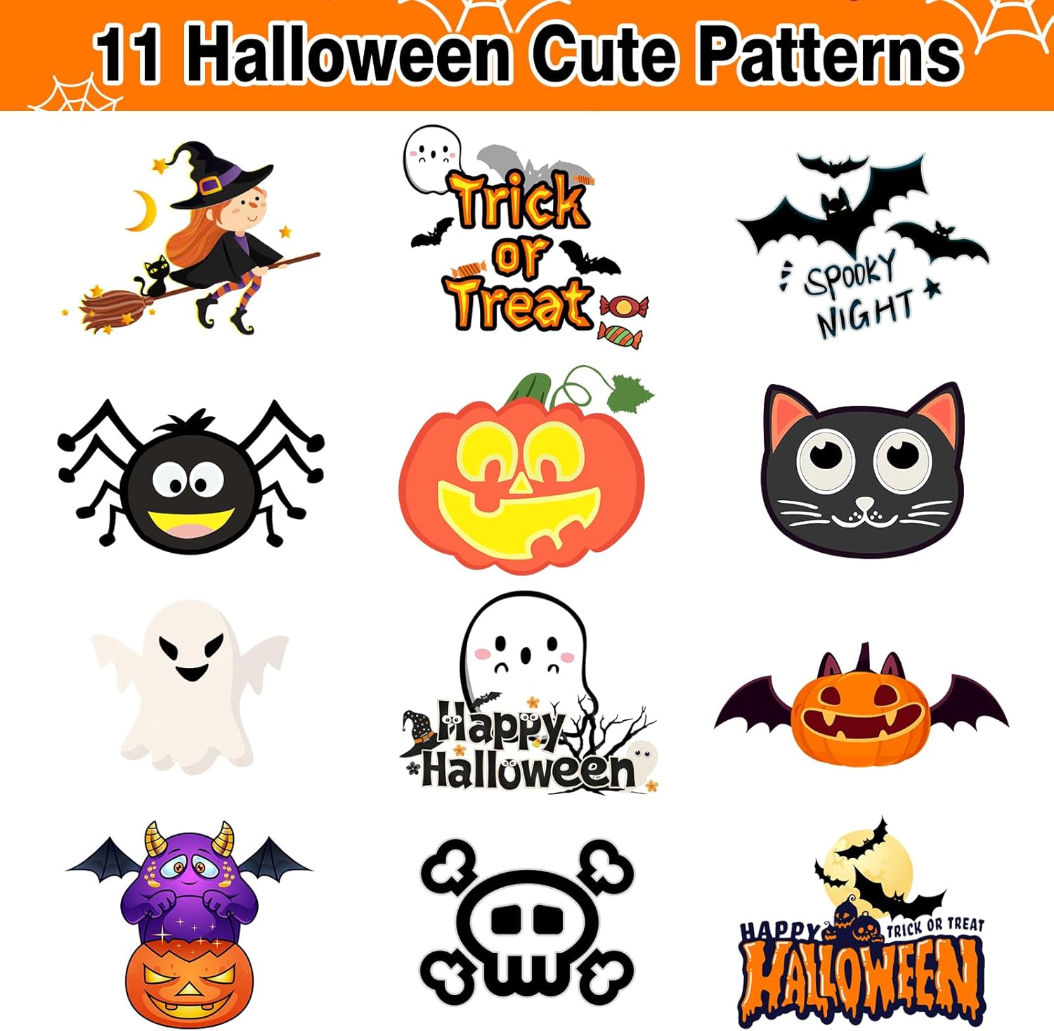 FwSYouMAI Cubo de Halloween personalizado con nombre, 12 patrones impresos, cestas de truco o trato para niños, cesta de fiesta de dulces