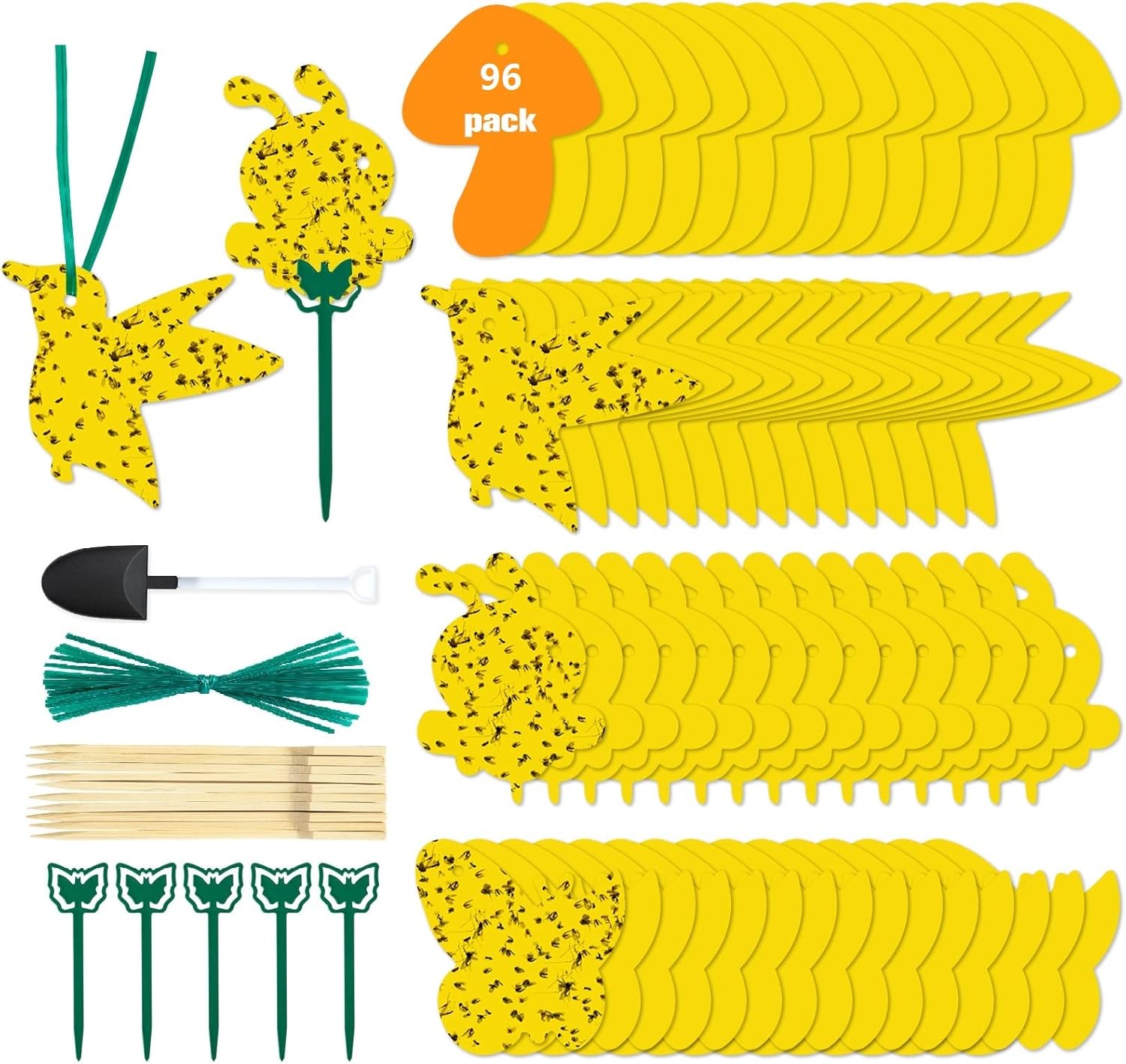 Paquete de 12 trampas adhesivas, trampas para mosquitos para interiores y exteriores, trampas para moscas de frutas y hongos para mosquitos en