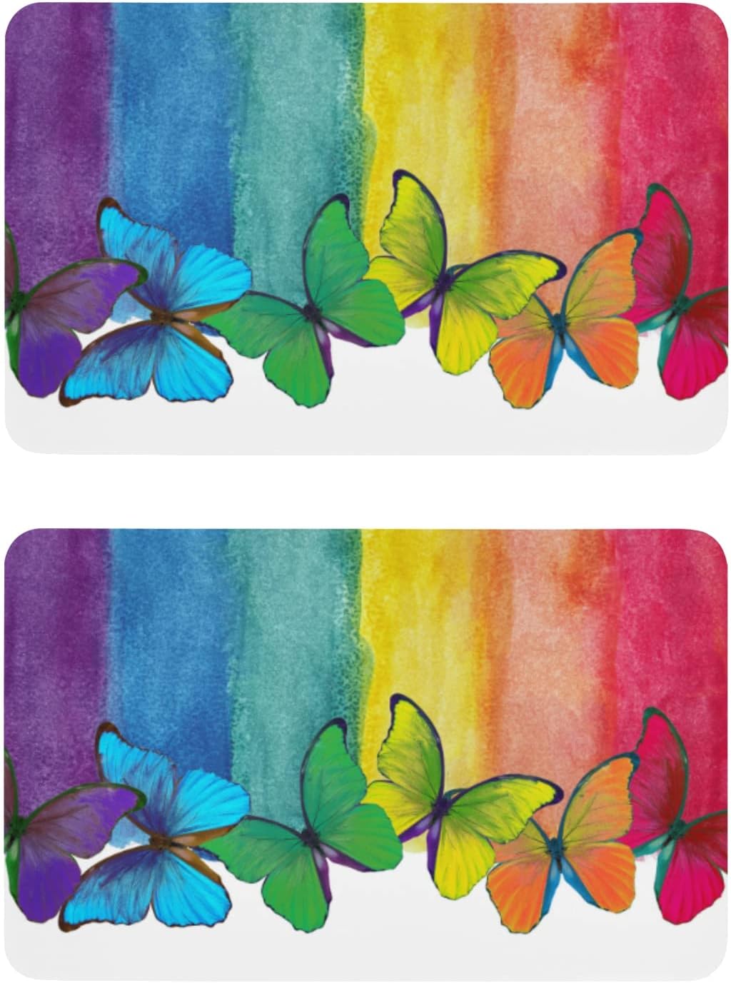 Imán de cristal para nevera de color mariposa, imán decorativo de placa blanca, bonito imán de almacenamiento para niños y niñas, imán de nevera