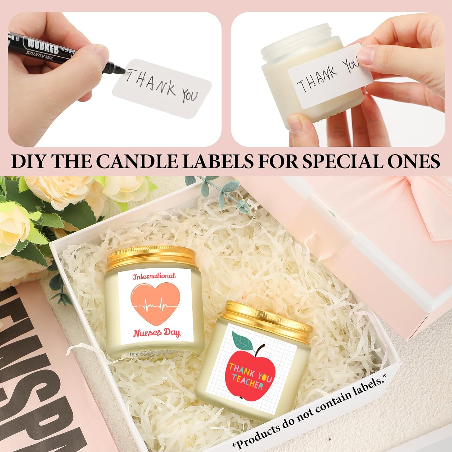 Yexiya 50 velas pequeñas en tarro de 3.5 onzas, velas perfumadas en frascos pequeños a granel, 10 fragancias para alivio, velas de aromaterapia,