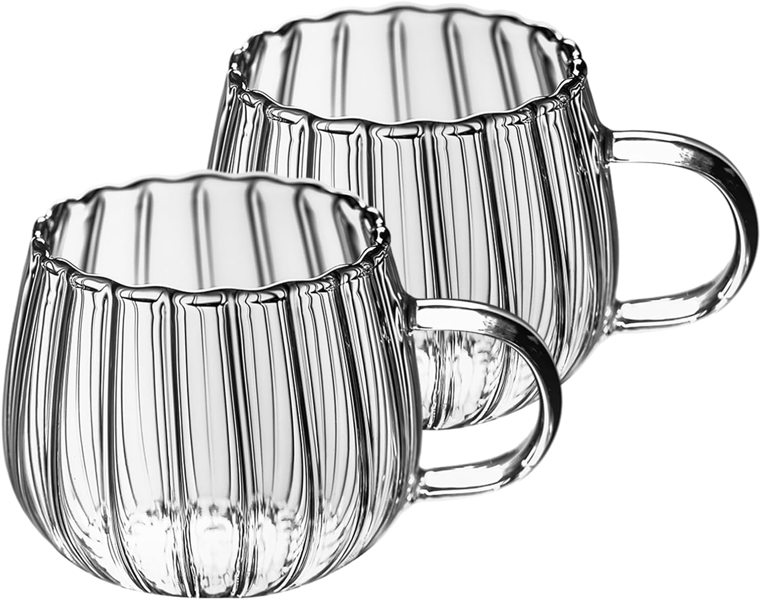 Tazas de café de calabaza transparentes, taza de café de calabaza de cristal de Halloween, lindas tazas de café de otoño para leche, leche, expreso,