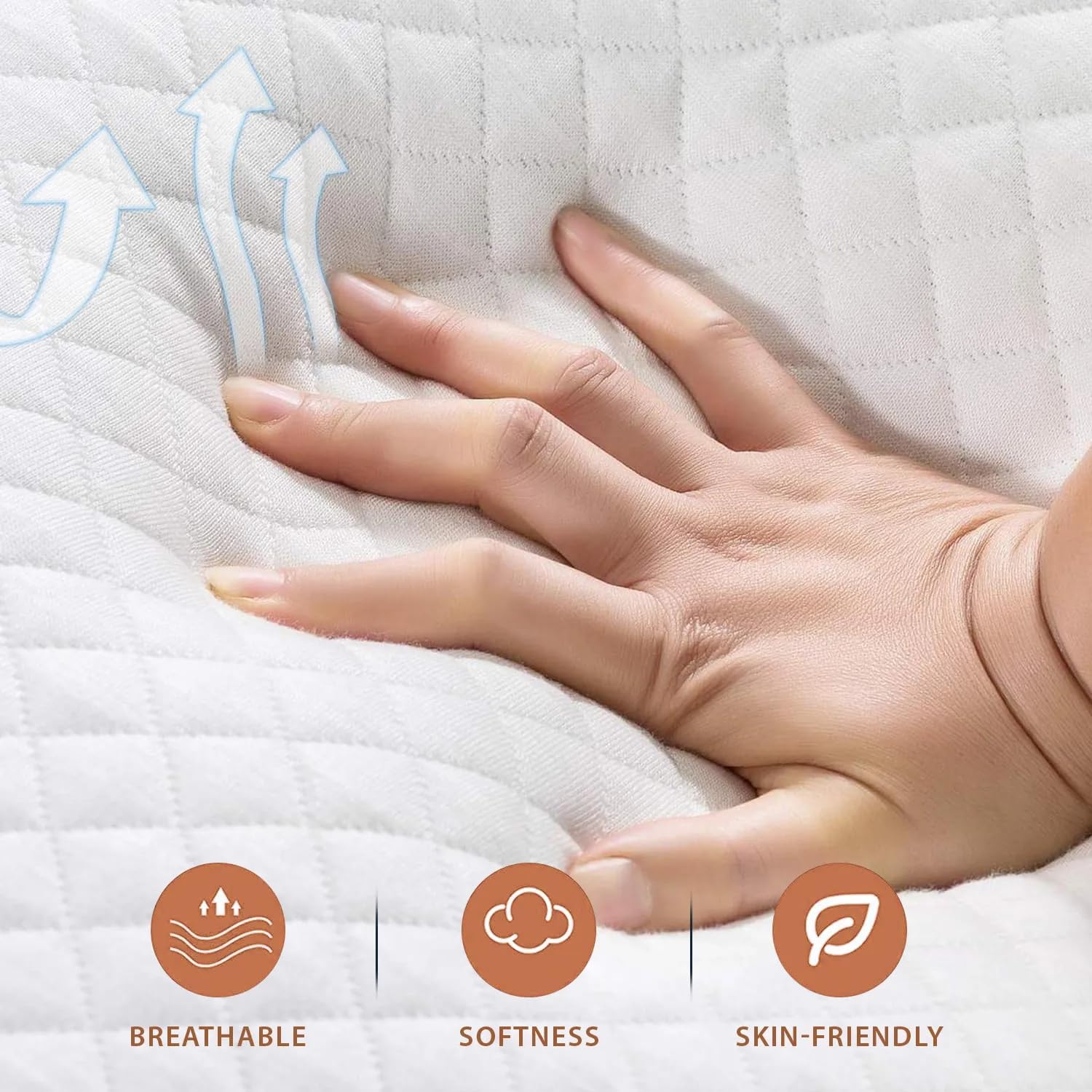 Colchón individual de espuma viscoelástica de 5 pulgadas con certificado CertiPUR-US para sueño fresco y alivio de presión, colchón de cama de