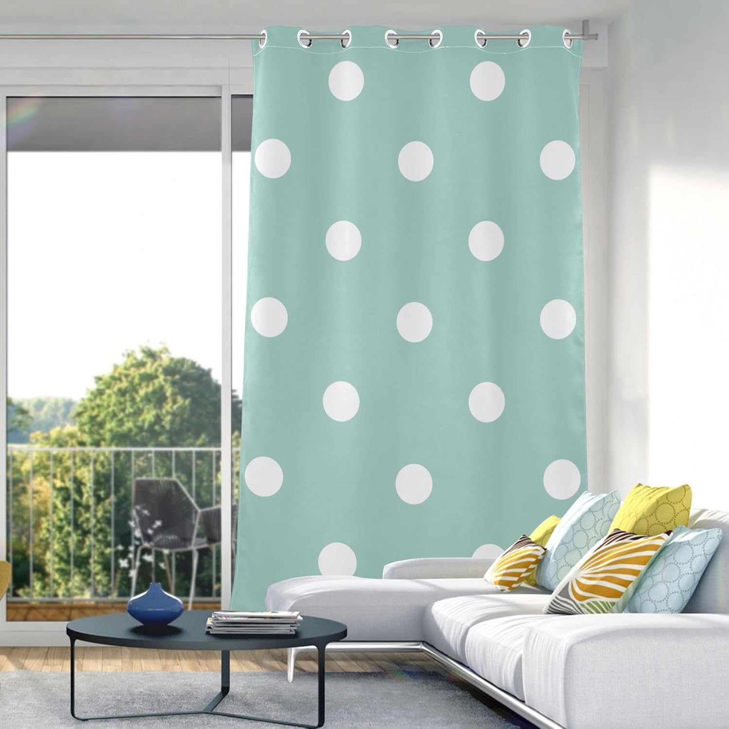 Cortina opaca opaca para ventana, para dormitorio, sala de estar, 84 pulgadas de largo, persianas verticales, cortinas para ventana de bahía,