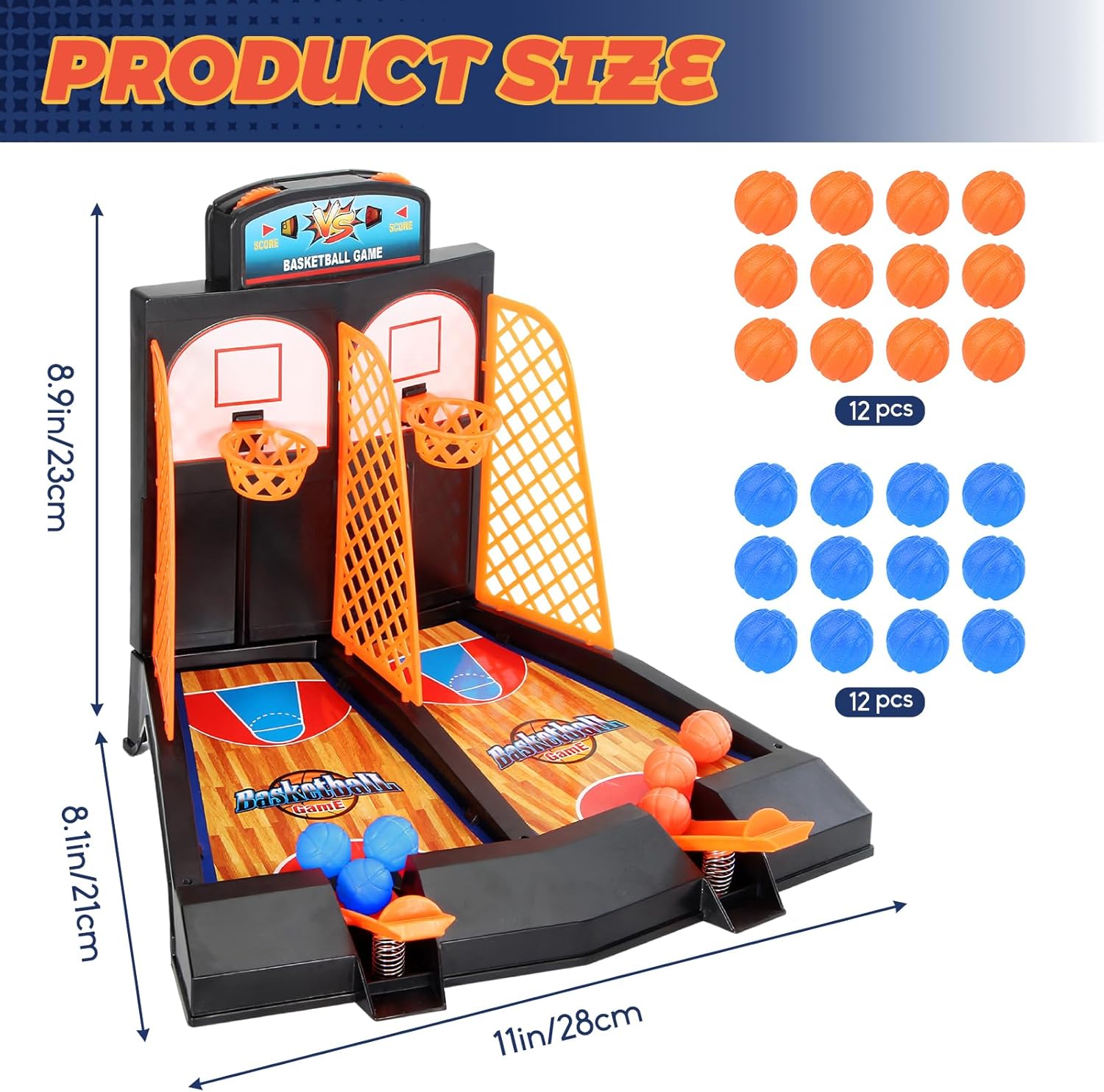 OJYUDD Juego de disparos de baloncesto, juego de baloncesto arcade de escritorio, juego de escritorio de mesa para niños y adultos, juego de aro de