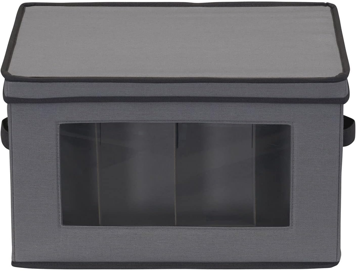 Household Essentials – Caja de almacenamiento de color gris para copas de tallo