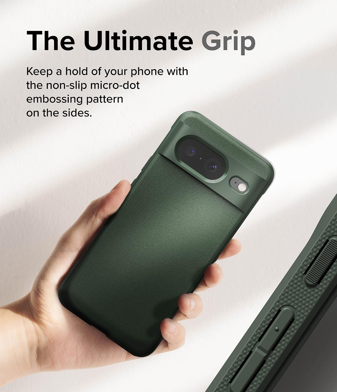 Ringke Onyx – Funda compatible con Google Pixel 8 verde oscuro + vidrio compatible con Google Pixel 8