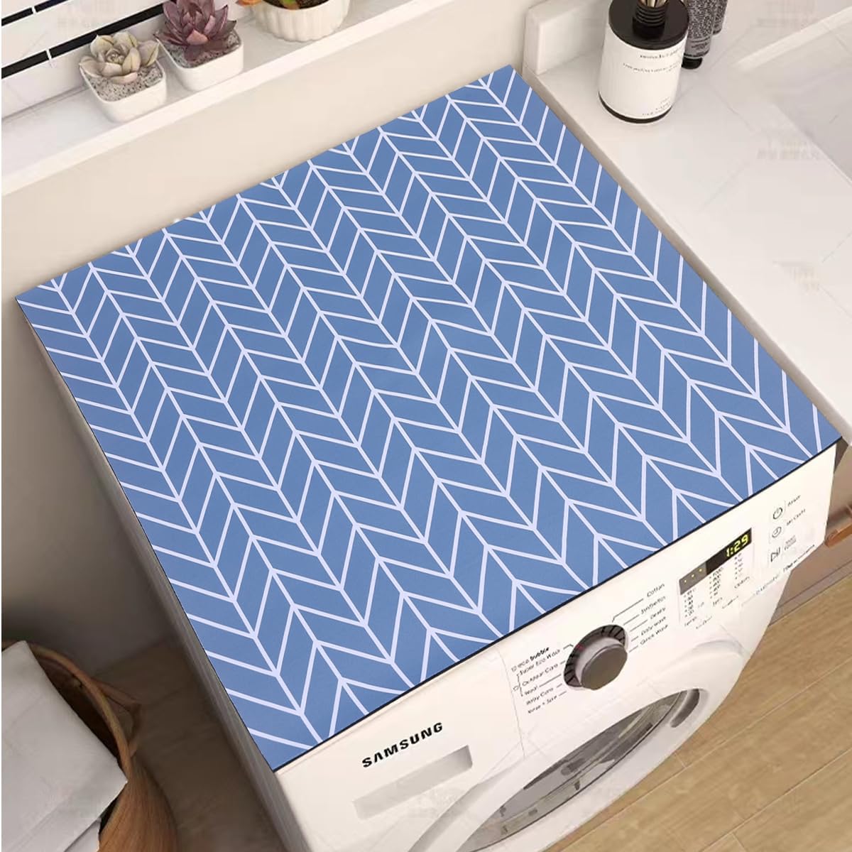 2 fundas para lavadora y secadora de 25.6 x 23.6 pulgadas para la parte superior, alfombrilla protectora antideslizante para secadora, cubierta de