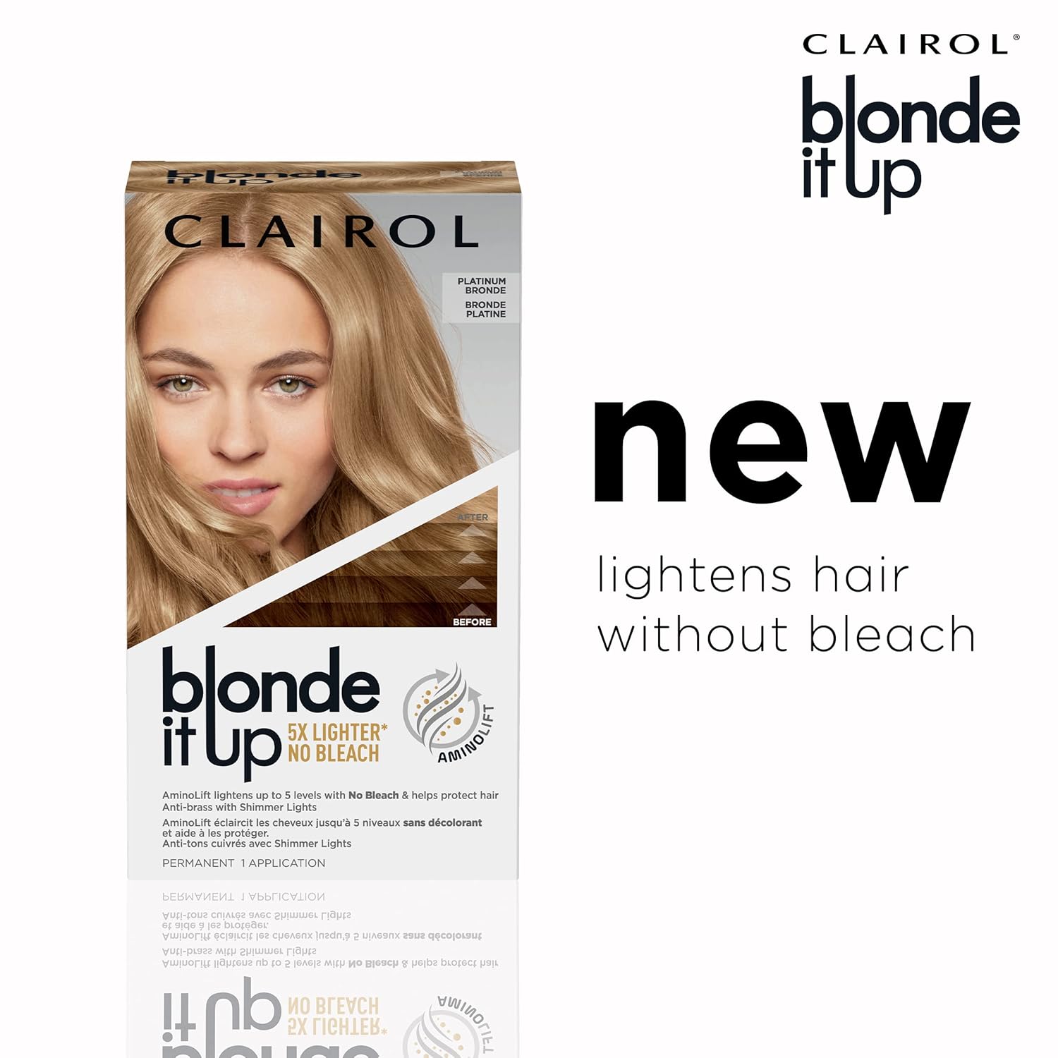 Clairol Blonde It Up – Tinte permanente para el cabello, color platino Bronde, paquete de 1 unidad