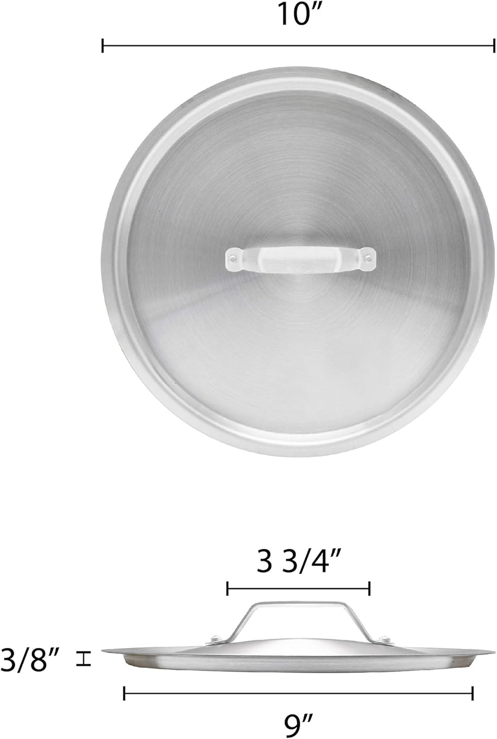 Thunder Group Tapa de sartén de aluminio de 4.5 cuartos