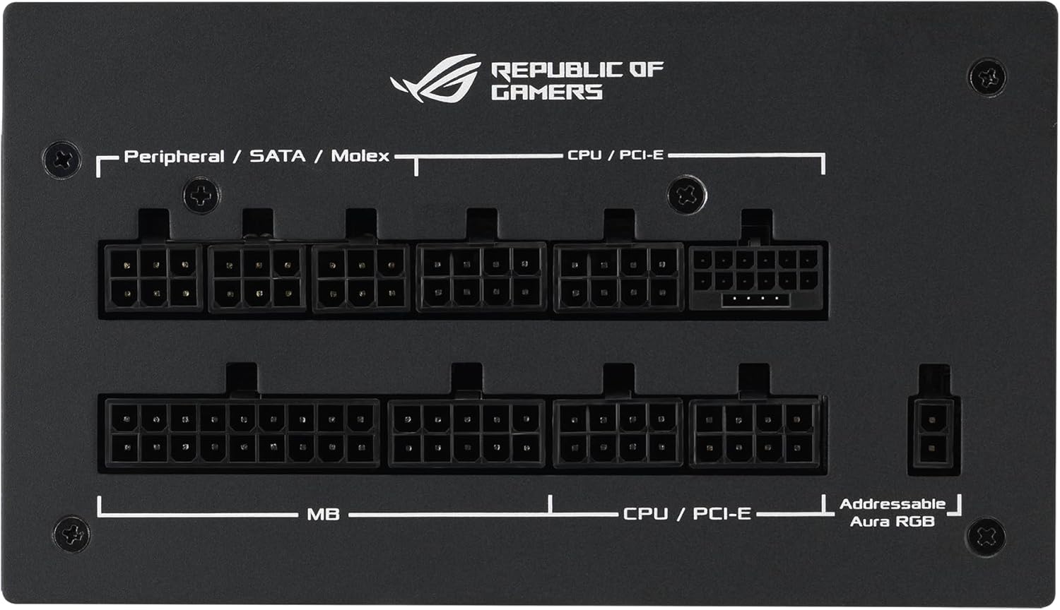 ASUS ROG Strix 1000W Gold Aura Edition (fuente de alimentación totalmente modular, certificado Gold 80+, ATX 3.0, certificación Cybenetics Lambda