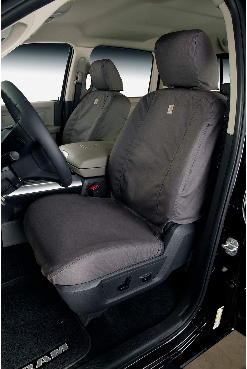 Covercraft Carhartt SeatSaver – Fundas de asiento personalizadas  SSC2504CAGY  Asientos de cubo de 1 fila  Compatible con modelos seleccionados