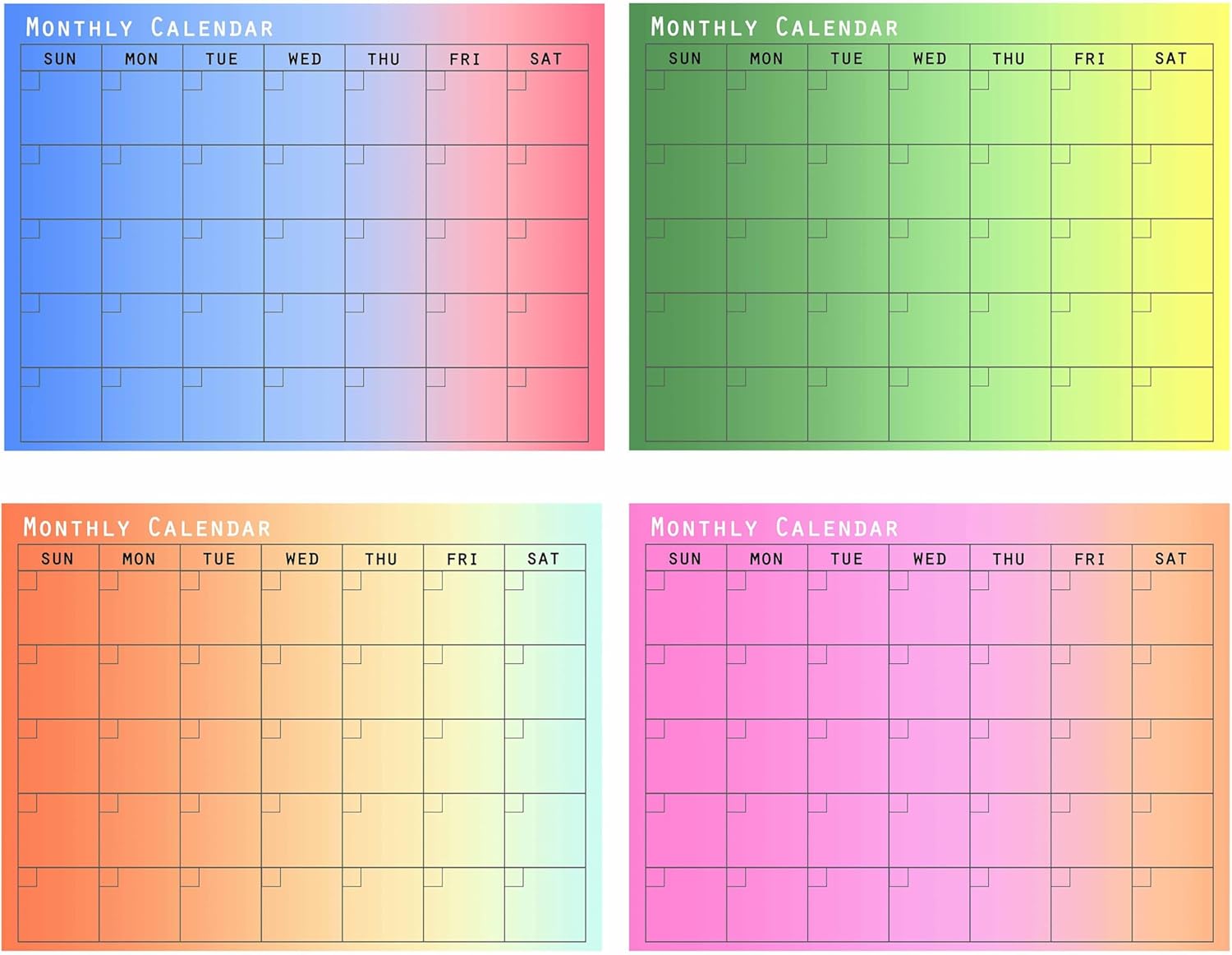 Calendario de notas adhesivas de 6 x 8 pulgadas, bloc de notas adhesivas mensuales, bloc de notas grande para la escuela, el hogar, la oficina,