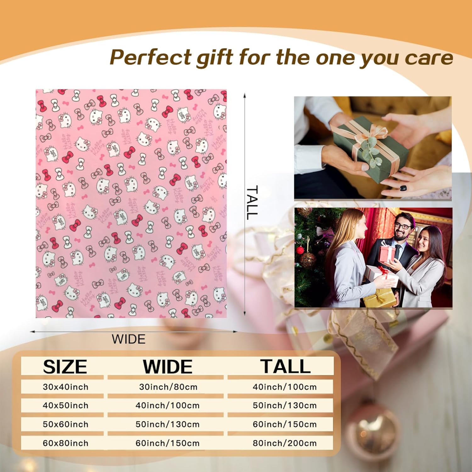 Manta de franela ultra suave con diseño de gatitos de caricaturas, manta de decoración de ropa de cama kawaii, manta para sofá (80 x 60 pulgadas,