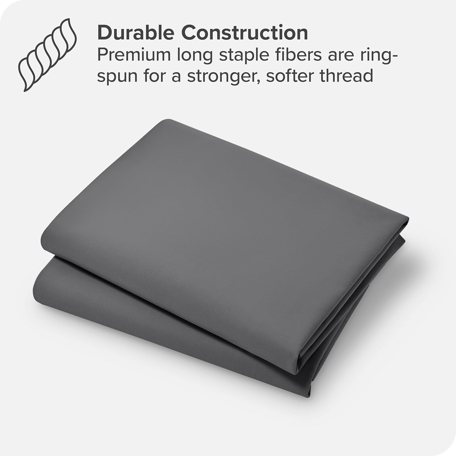 Bare Home Juego de fundas de almohada de satén 100% algodón orgánico, tamaño King, tejido de satén suave, fundas de almohada King, cierre de sobre,