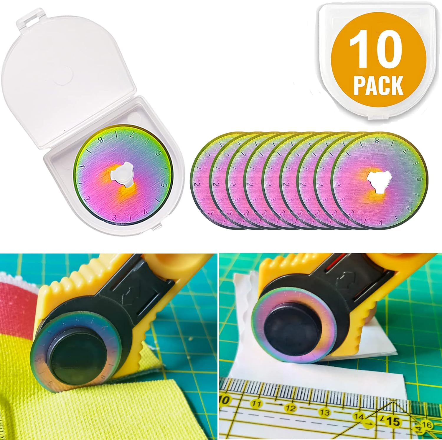 Cuchillas de corte rotativas de 1.102 in, cuchillas de repuesto, para Fiskars, OLFA, Martelli, Dremel, Truecut, DAFA, SKS-7, cuchillas de corte de