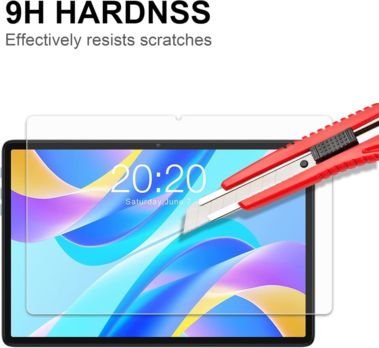 Teclast M40 Plus – Protector de pantalla de vidrio templado de 11.6 pulgadas, dureza 9H, resistente a los arañazos, sin burbujas, protector de