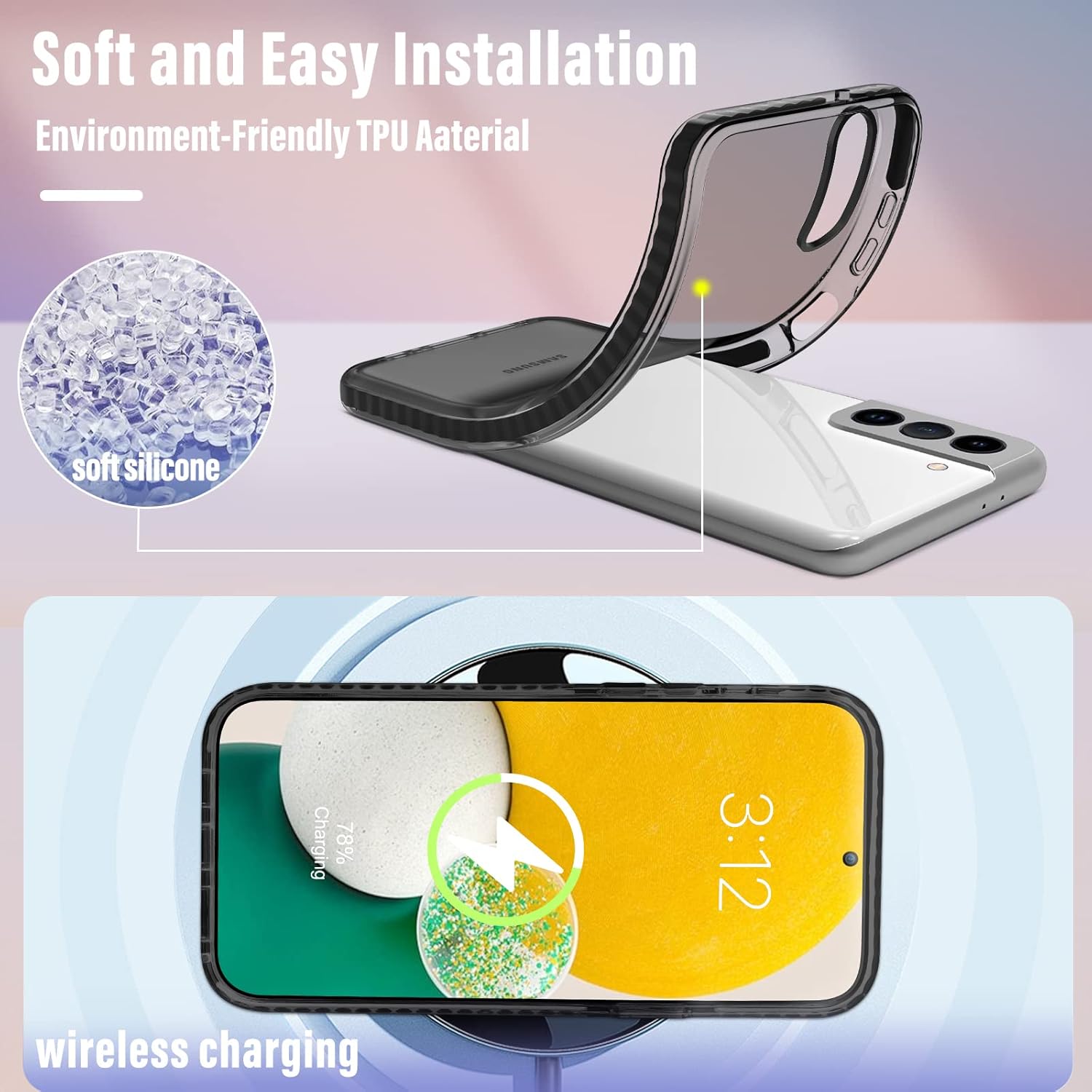 Toycamp Funda para Samsung Galaxy S21 FE 5G, diseño de dibujos animados OVNI para hombres, niños, niñas y adolescentes, (6.4 pulgadas), color negro