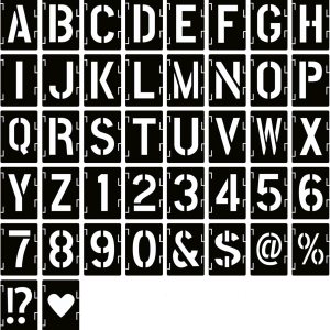 Plantillas de letras de 8 pulgadas, plantillas de símbolos con números para manualidades, 42 plantillas de alfabeto reutilizables que se entrelazan Plantillas de letras de 8 pulgadas, plantillas de símbolos con números para manualidades, 42 plantillas de alfabeto reutilizables que se entrelazan