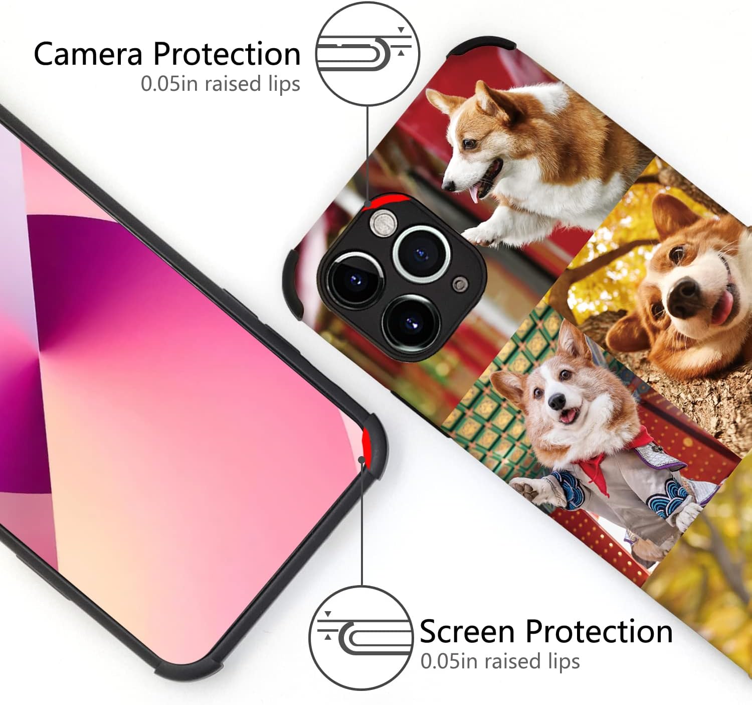 Funda de teléfono personalizada con múltiples imágenesfotos para iPhone 16 15 14 13 12 11 Pro Max Mini XR X Xs Max 8 7 6 Plus 5 se 2022, funda