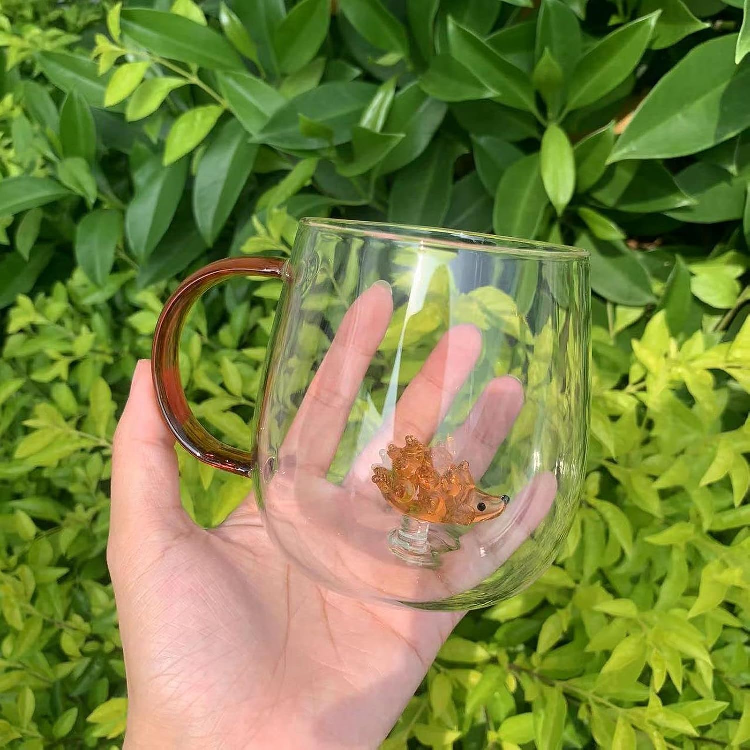 Youngky Store – Taza de cristal 3D con diseño de plantas de animales, taza de café, taza de leche, taza para beber, taza para fiesta, oficina, taza
