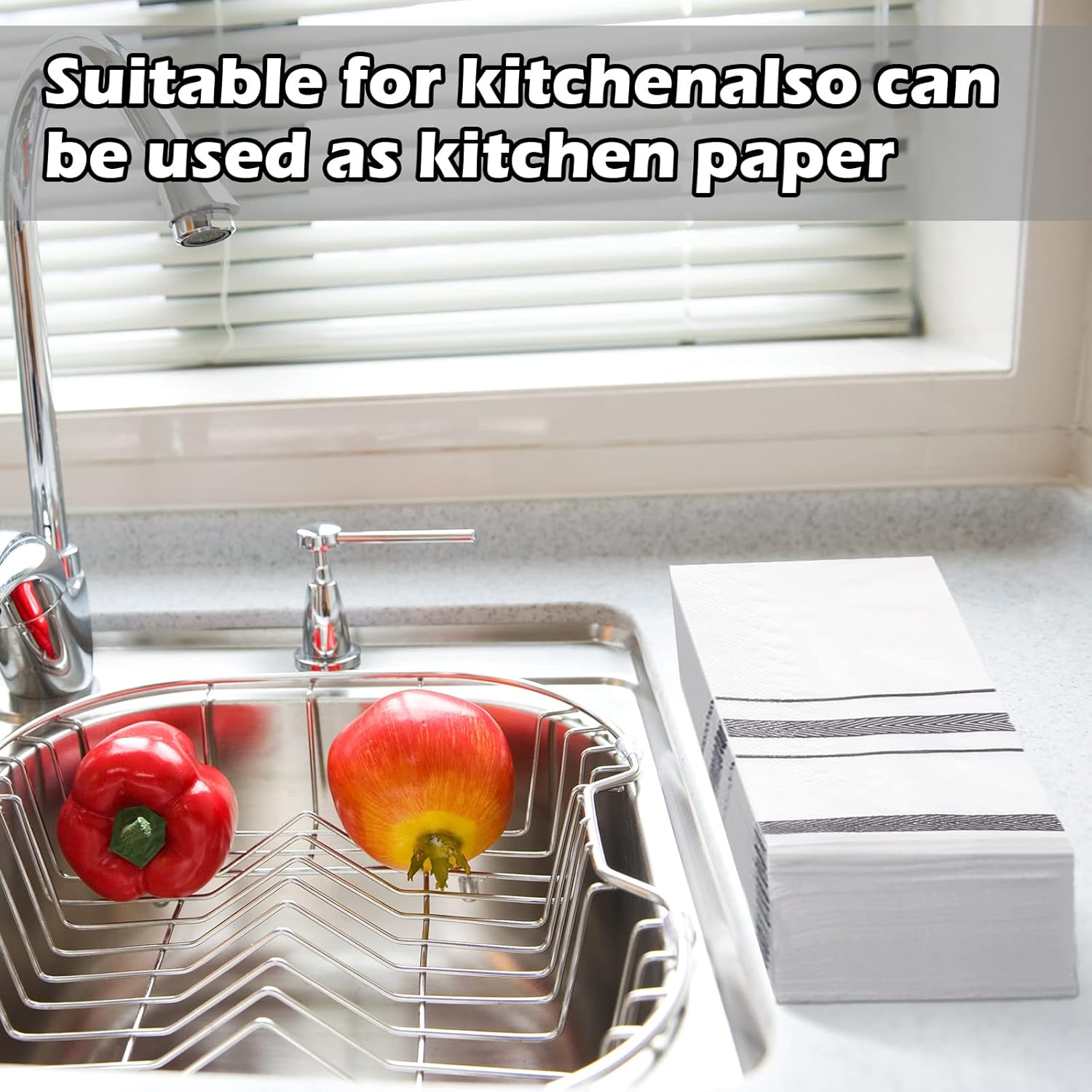 Paquete de 200 toallas de mano desechables para baño, servilletas de cena, servilletas desechables para invitados, servilletas de baño decorativas,