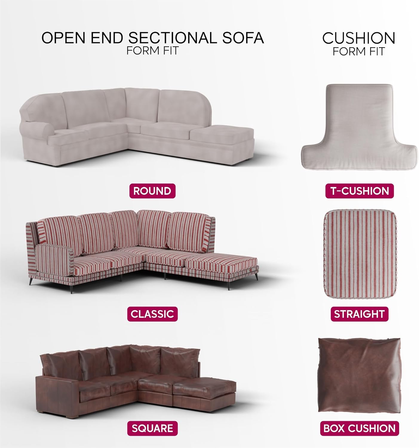 PAULATO BY GA.I.CO. – Funda para sofá PAULATO BY GA.I.CO. – Funda de sofá modular con otomana, funda elástica para sofá esquinero, funda de sofá,