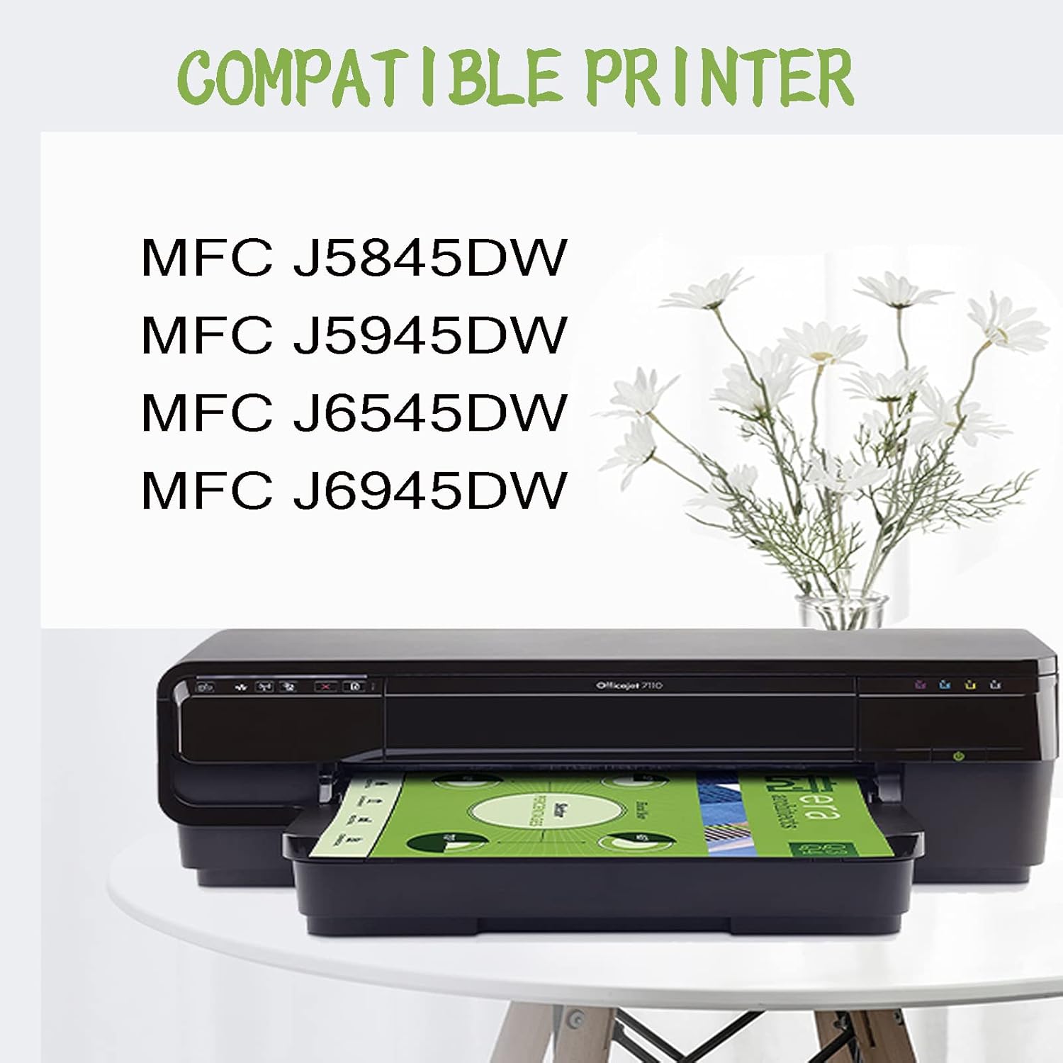 LC3037XXL – Cartuchos de tinta de repuesto para Brother compatible con impresoras MFC J5845DW J5945DW J6545DW J6945DW, 1 negro