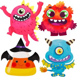 Manualidades de Halloween para niños, imán de espuma de monstruo para actividades de fiesta, paquete de 12 Manualidades de Halloween para niños, imán de espuma de monstruo para actividades de fiesta, paquete de 12