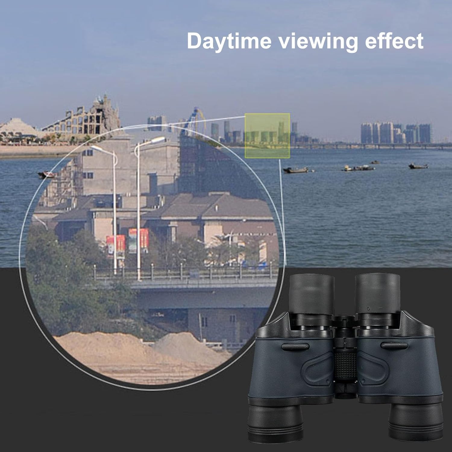 Binoculares de alta potencia compatibles con HD, telescopio de caza al aire libre con coordenadas vista diurnanocturna, prismáticos al aire libre