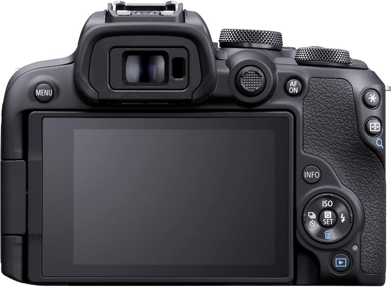 Canon Cámara sin espejo EOS R10 (solo cuerpo) + micrófono direccional Canon DM-E100 + 2 tarjetas de memoria de 64 GB + luz de video LED + funda y